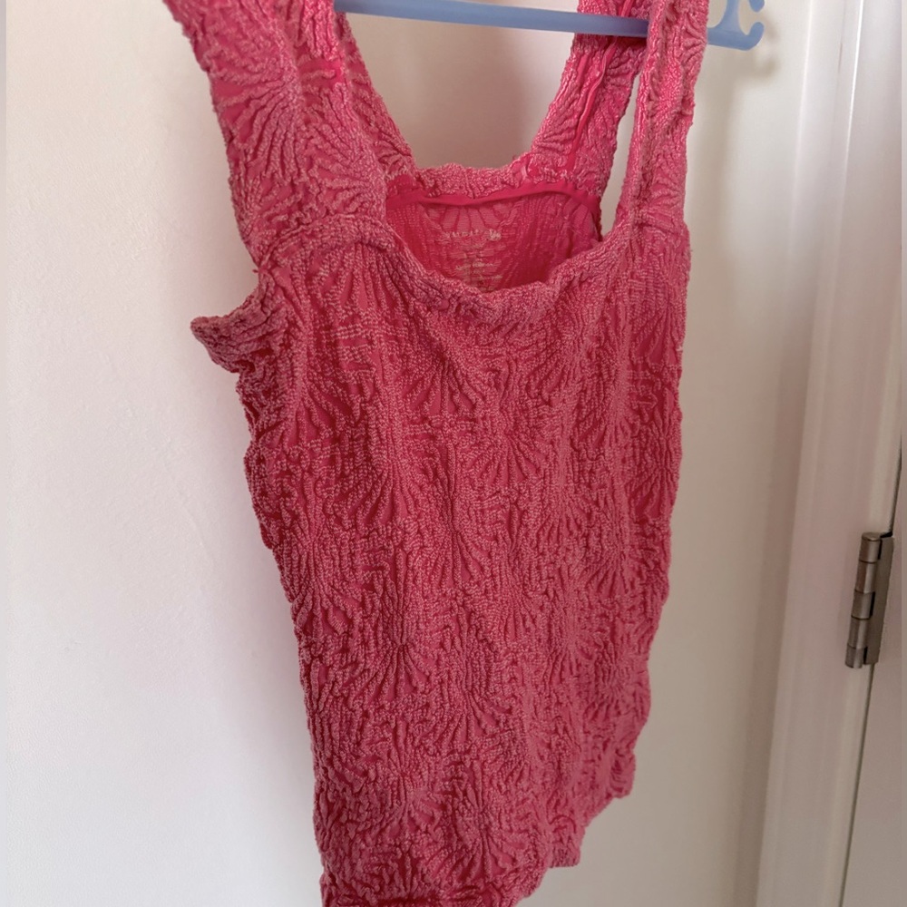 Textured Pink Sleeveless Top